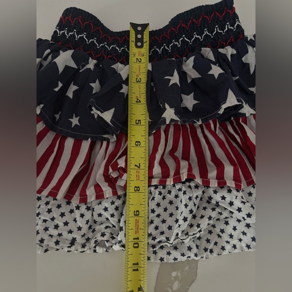 4th of July Ruffled Skirt Children’s Place Size 5 6 Stars Stripes Red White Blue - Picture 4 of 6
